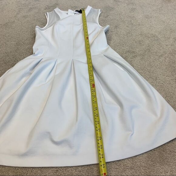 BANANA republic ponte white sleeveless mesh skater dress Sz 8 NWT - Picture 12 of 13